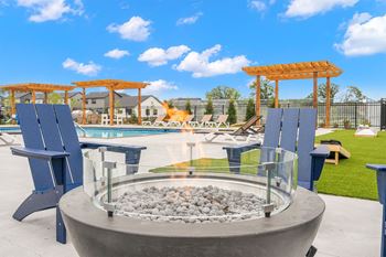 Indoor & outdoor fireside lounge spaces